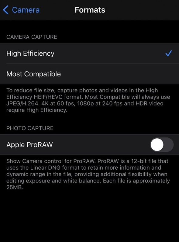 榕江苹果手机维修分享如何为 iPhone 12 Pro/Max 启用 ProRAW 照片格式 